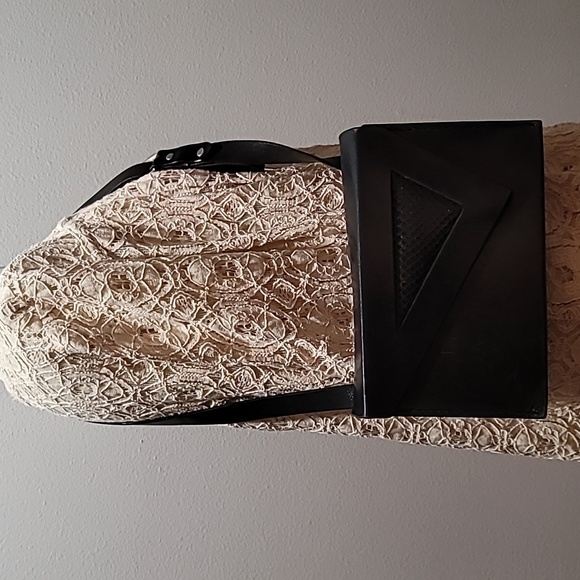 Vintage Black Leather Crossbody Bag 80s Punk Grunge Rock Indie Sleaze Rare Purse - Picture 16 of 16